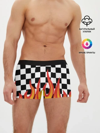 Мужские трусы боксеры / ОГОНЬ / УЗОР / PATTERN