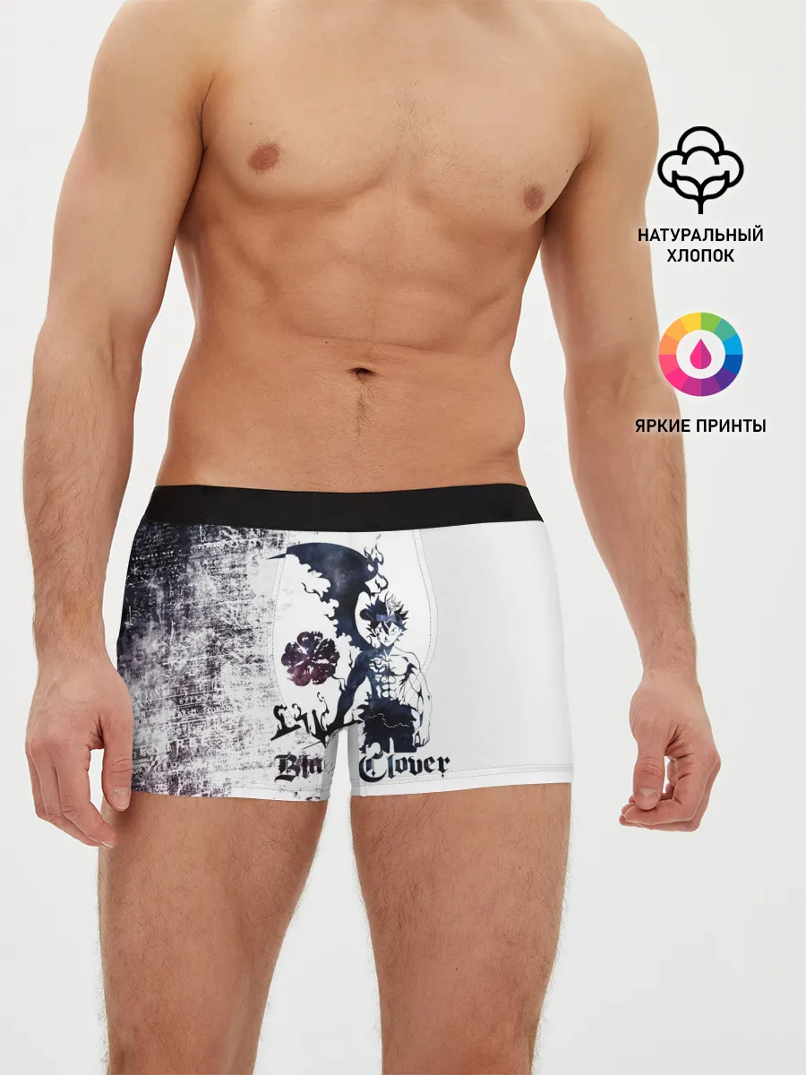 Мужские трусы боксеры / Чёрный демонический Аста Либе