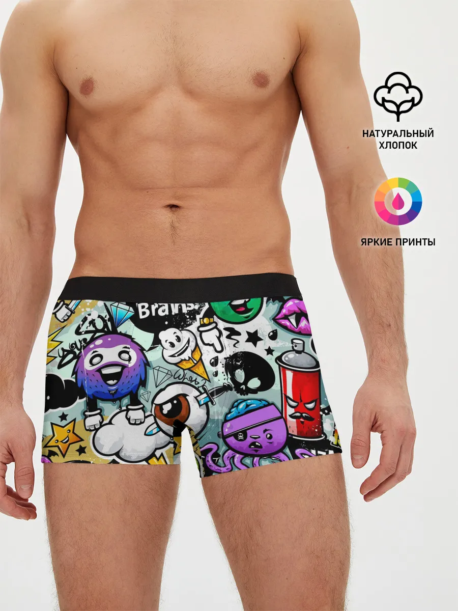 Мужские трусы боксеры / Граффити