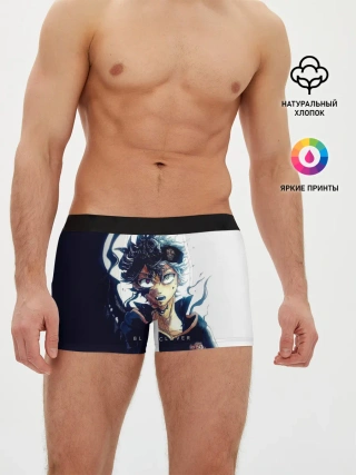 Мужские трусы боксеры / Черный Аста Чёрный клевер