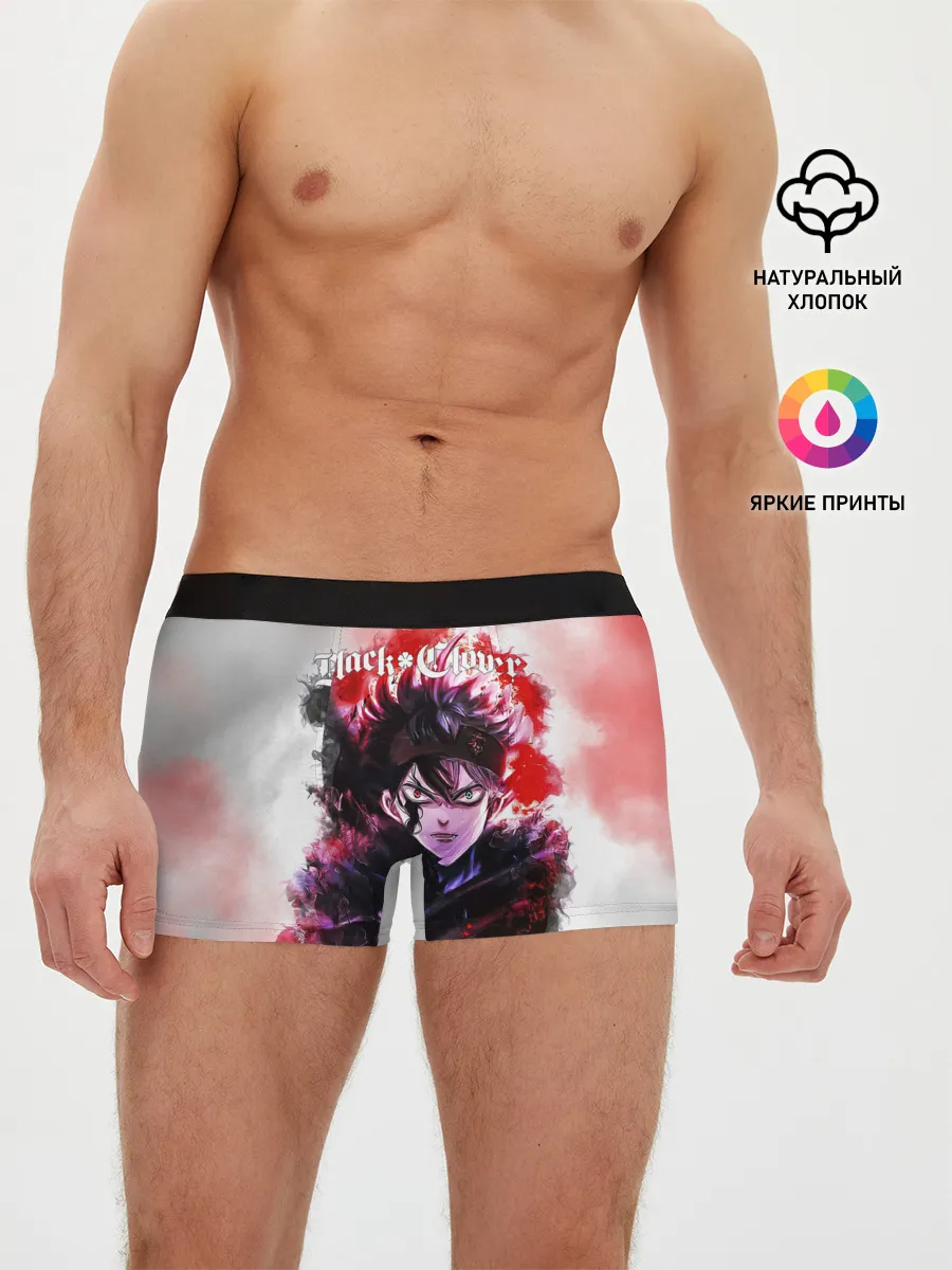 Мужские трусы боксеры / Чёрный клевер Черный Аст а