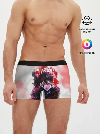 Мужские трусы боксеры / Чёрный клевер Черный Аст а