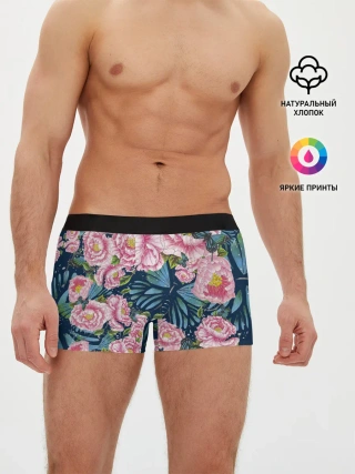 Мужские трусы боксеры / Пионы