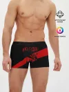 Мужские трусы боксеры / Чёрный клевер Аста красная полоса