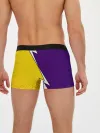 Мужские трусы боксеры / Чёрный Аста фиолетовый/желтый