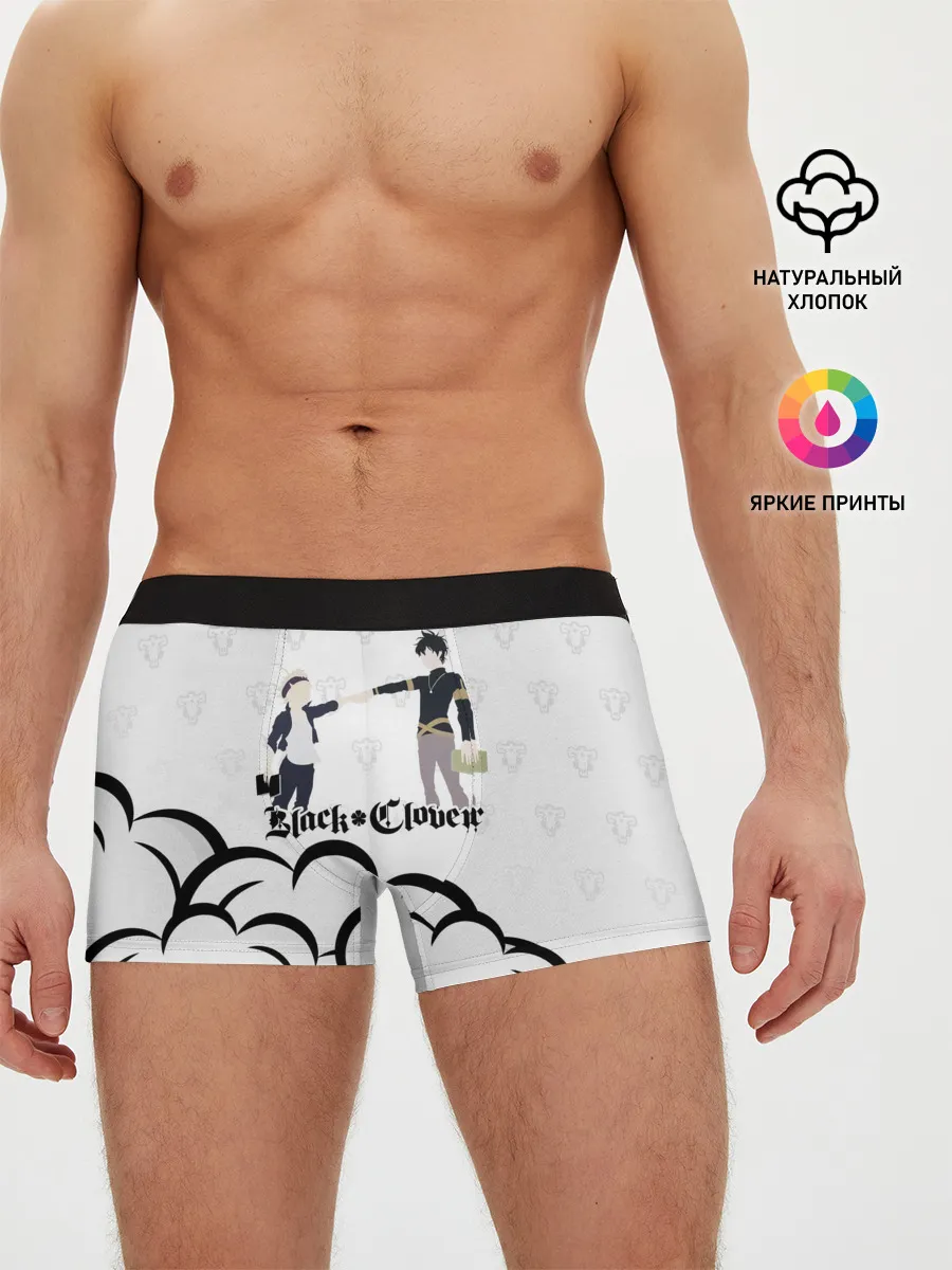 Мужские трусы боксеры / Чёрный клевер Аста и Юно