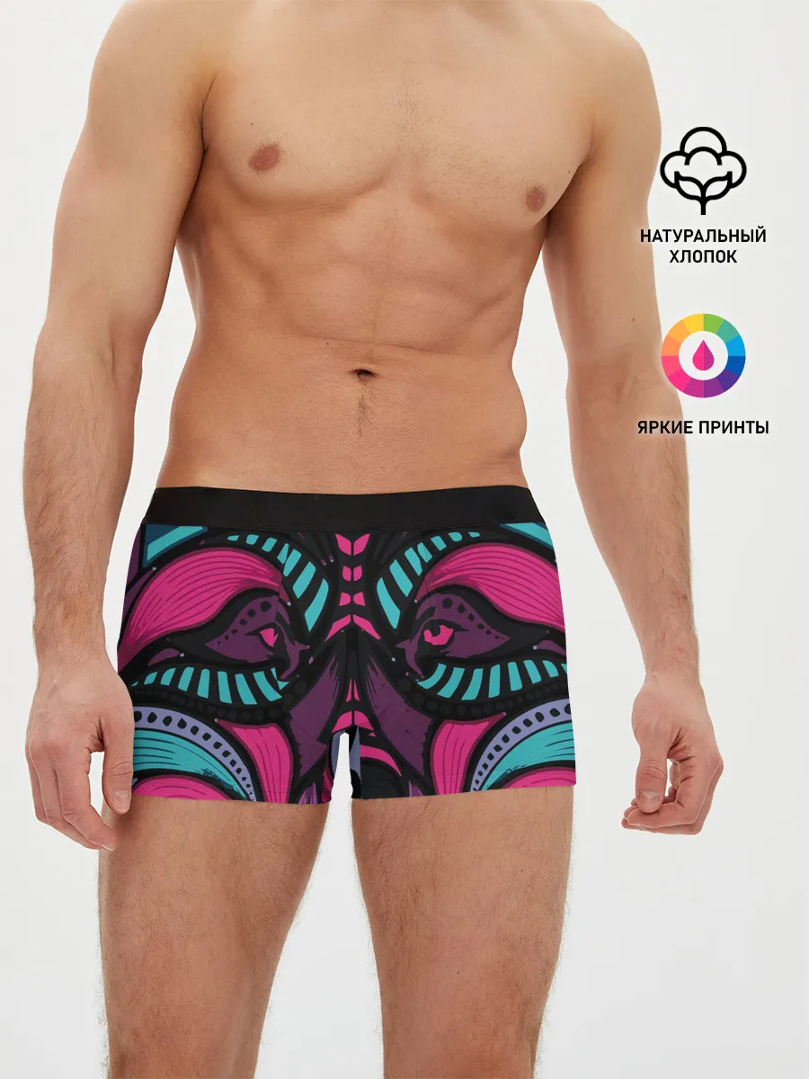 Мужские трусы боксеры / Морда волка