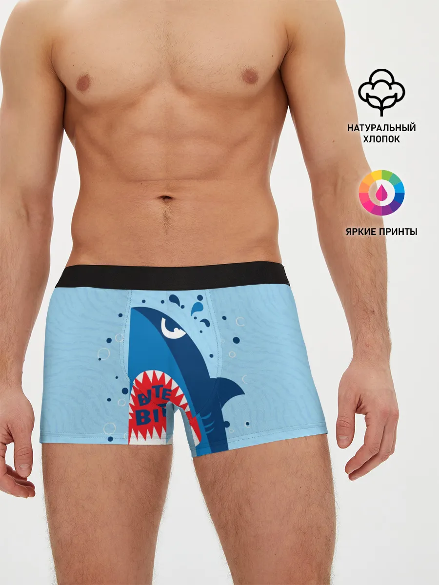 Мужские трусы боксеры / Акула bite