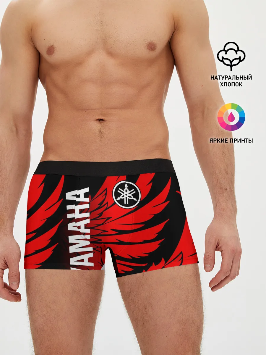 Мужские трусы боксеры / YAMAHA / ЯМАХА / МОТОСПОРТ