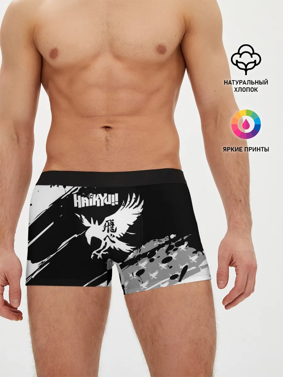 Мужские трусы боксеры / Haikyuu!! Ворон иероглиф