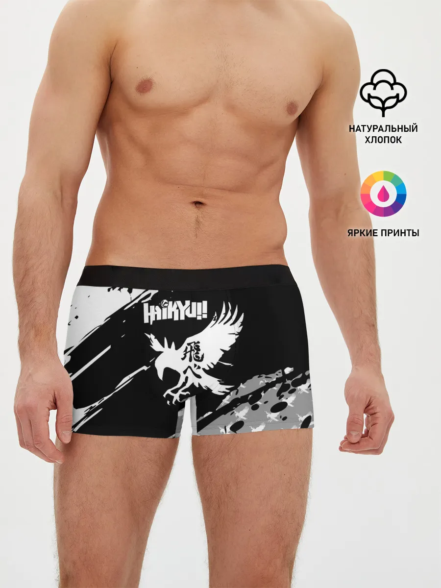 Мужские трусы боксеры / Haikyuu!! Ворон иероглиф
