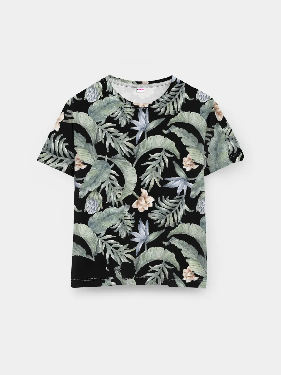 Мужская базовая футболка / Summer leaves