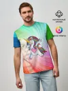 Мужская базовая футболка / Танцующий единорог | Unicorn DAB
