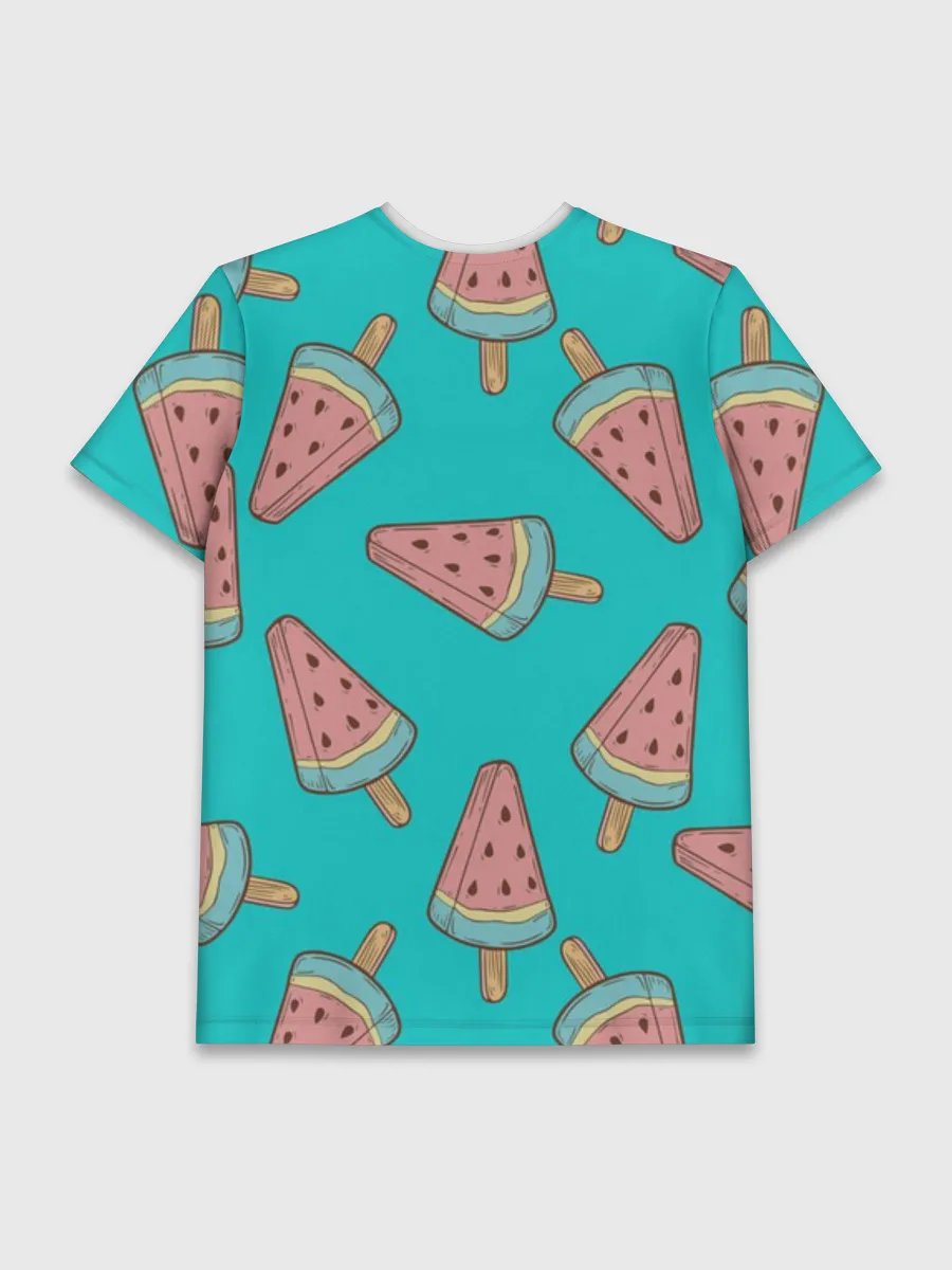 Мужская базовая футболка / Ice cream Watermelon
