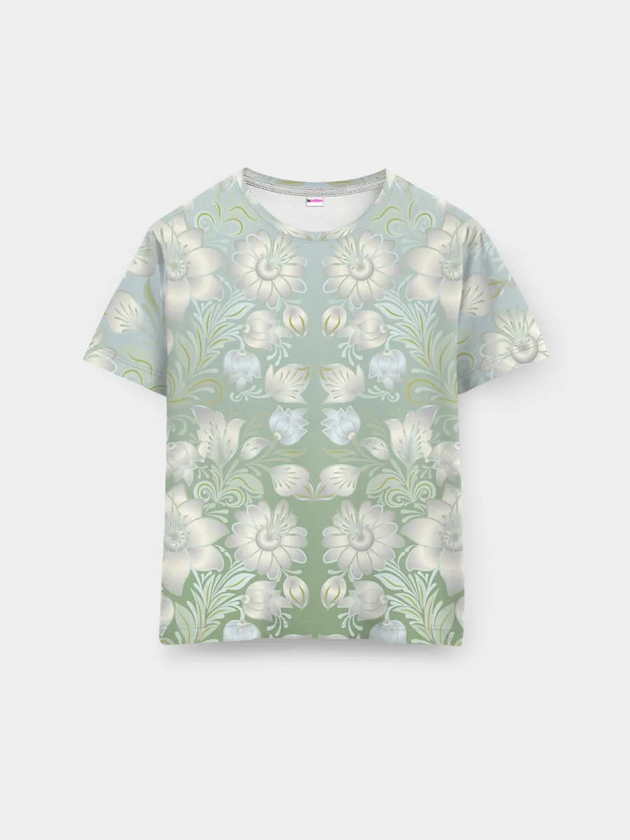 Мужская базовая футболка / цветочный узор