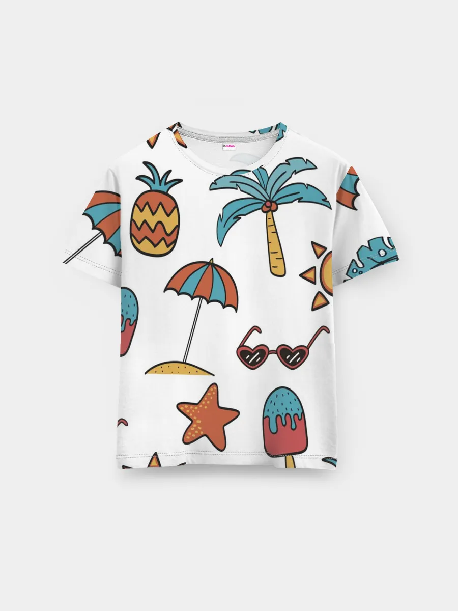 Мужская базовая футболка / Summer with love