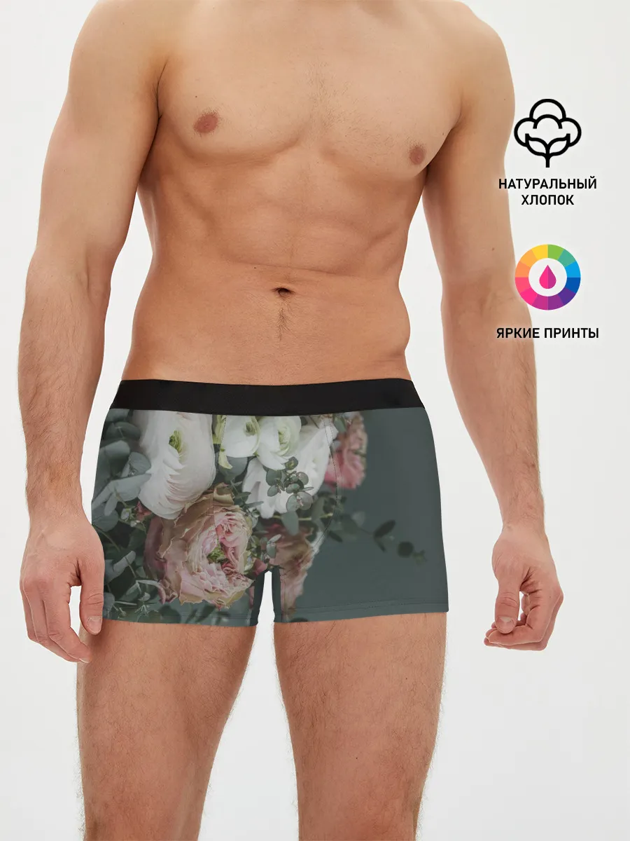 Мужские трусы боксеры / Розы