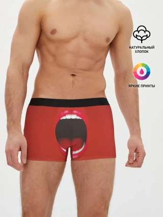 Мужские трусы боксеры / Губы с языком