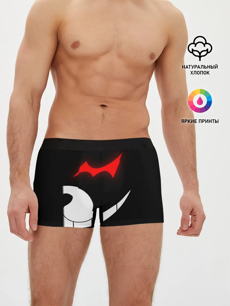 Мужские трусы боксеры / monokuma пол лица