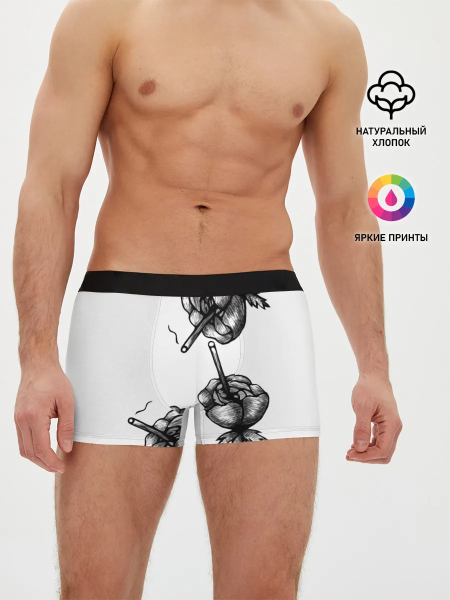 Мужские трусы боксеры / Дымящие розы
