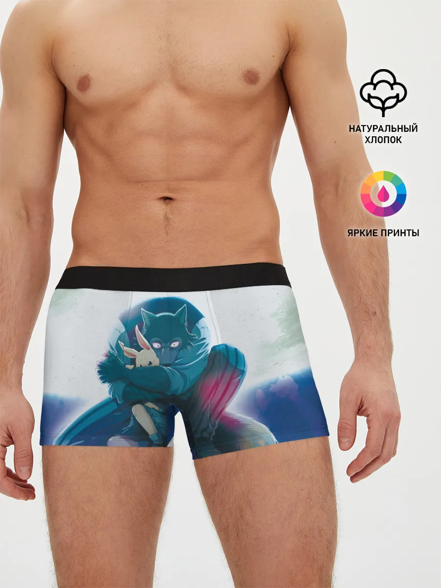 Мужские трусы боксеры / Легоси Хару крупный принт