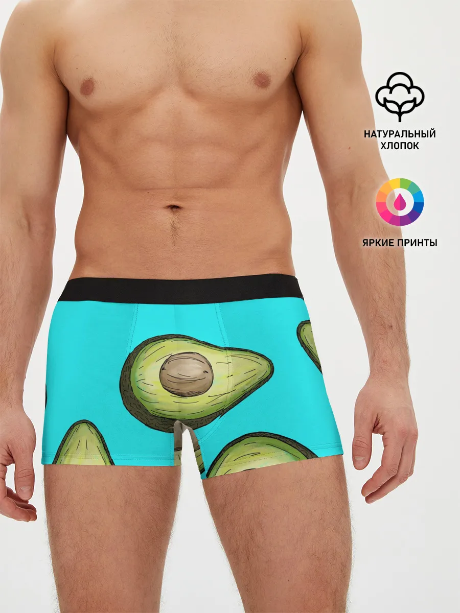 Мужские трусы боксеры / Авокадо