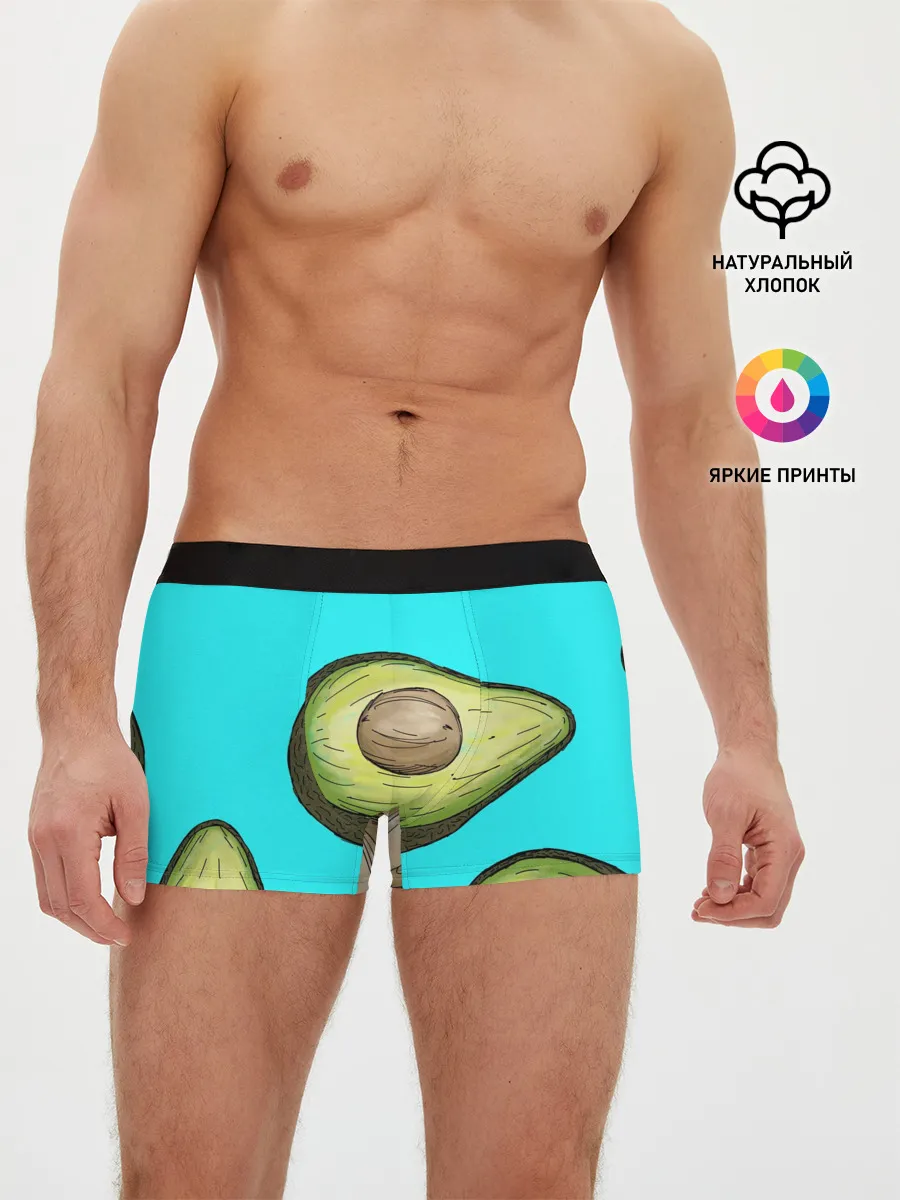 Мужские трусы боксеры / Авокадо