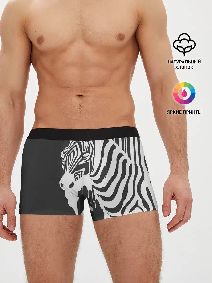 Мужские трусы боксеры / Зебра