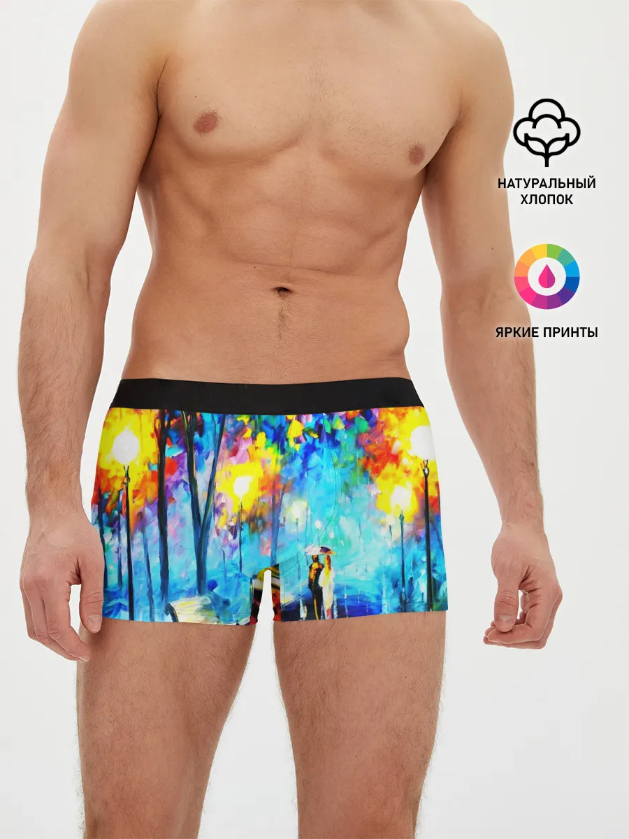 Мужские трусы боксеры / ВЕЧЕРНЯЯ ПРОГУЛКА