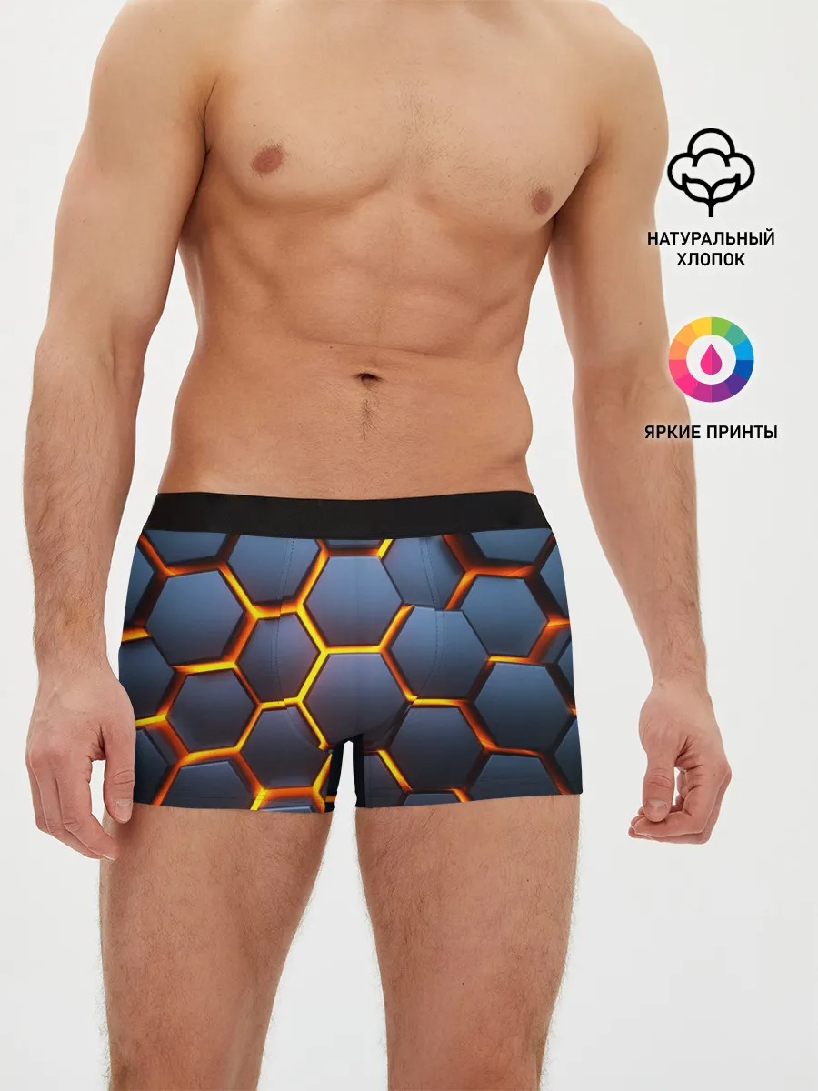 Мужские трусы боксеры / 3D БРОНЬ