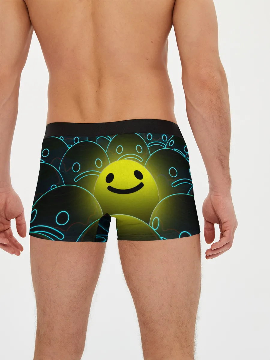 Мужские трусы боксеры / НЕОНОВЫЕ СМАЙЛЫ