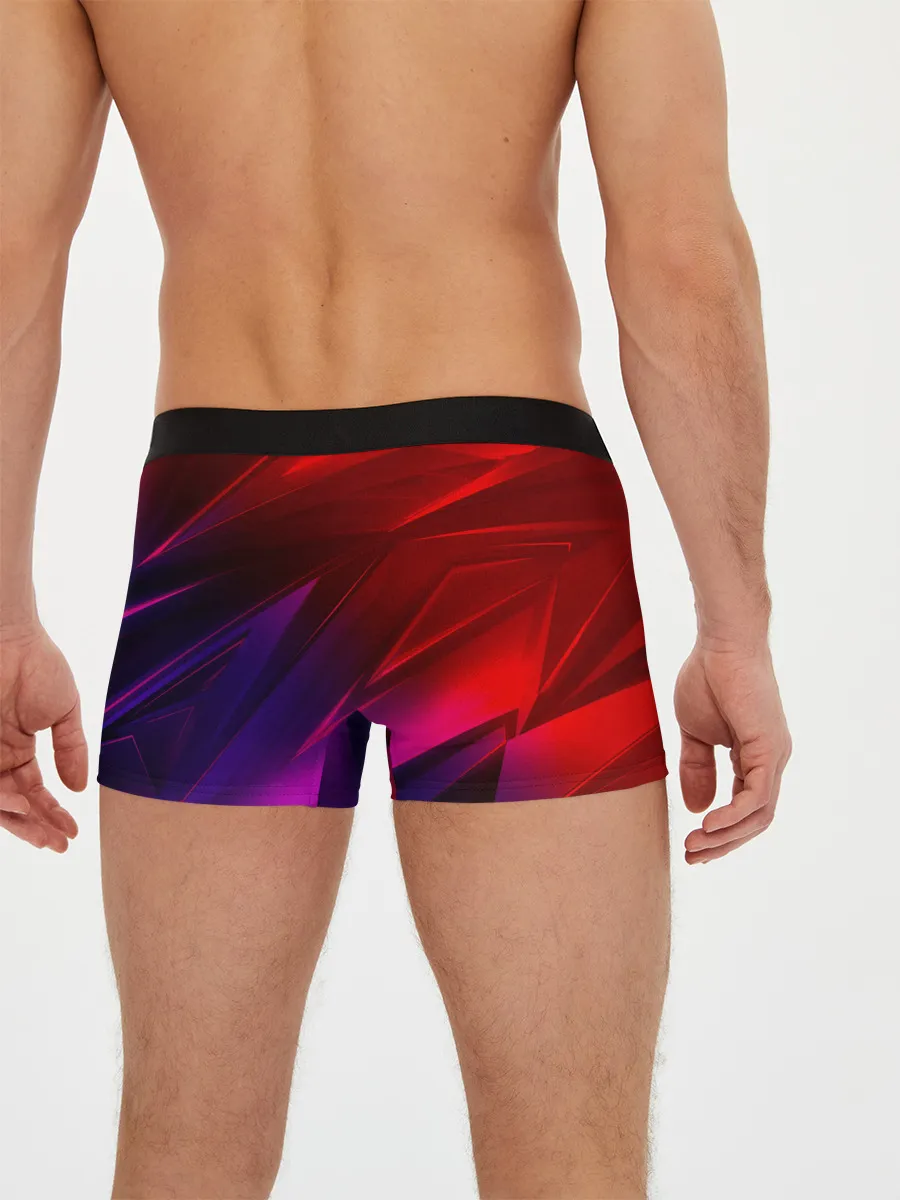 Мужские трусы боксеры / NEON GEOMETRY STRIPES