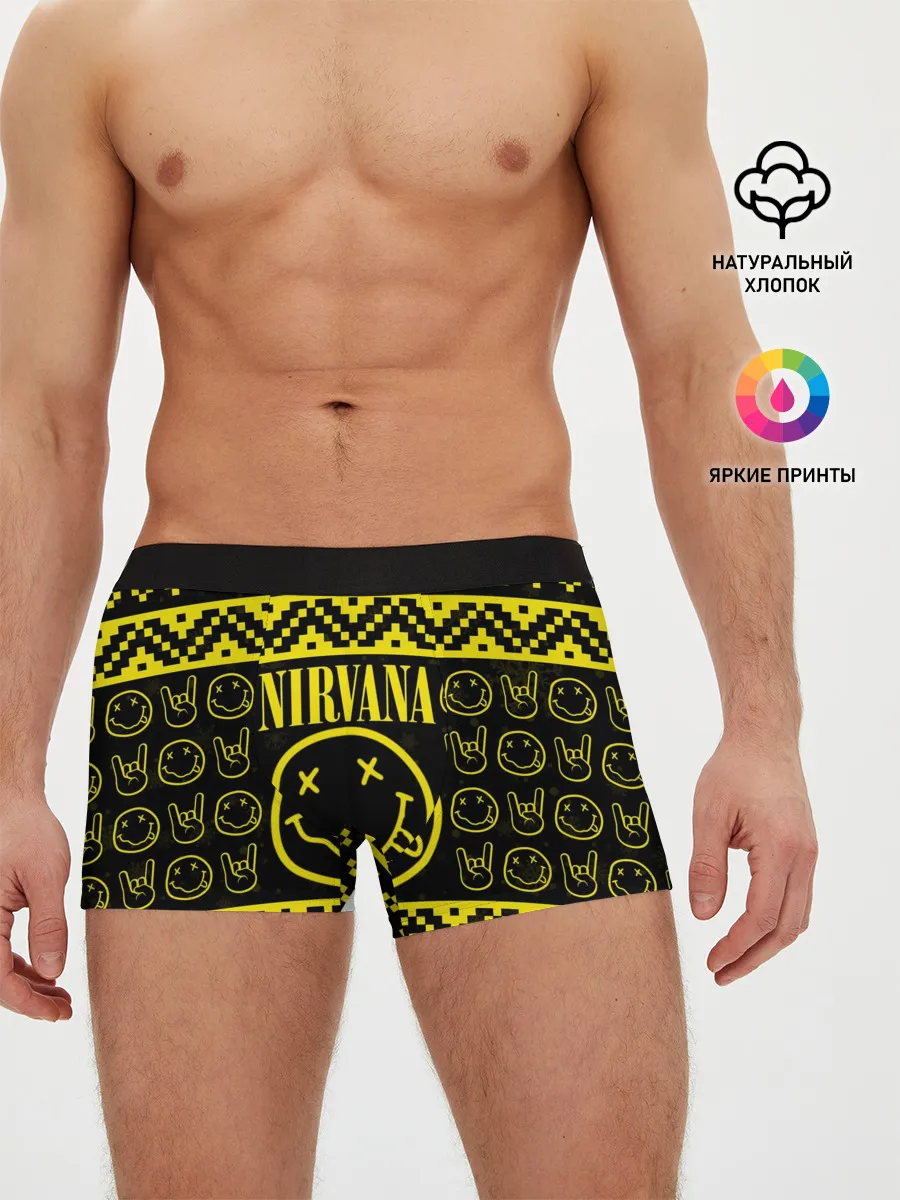 Мужские трусы боксеры / НОВОГОДНЯЯ NIRVANA