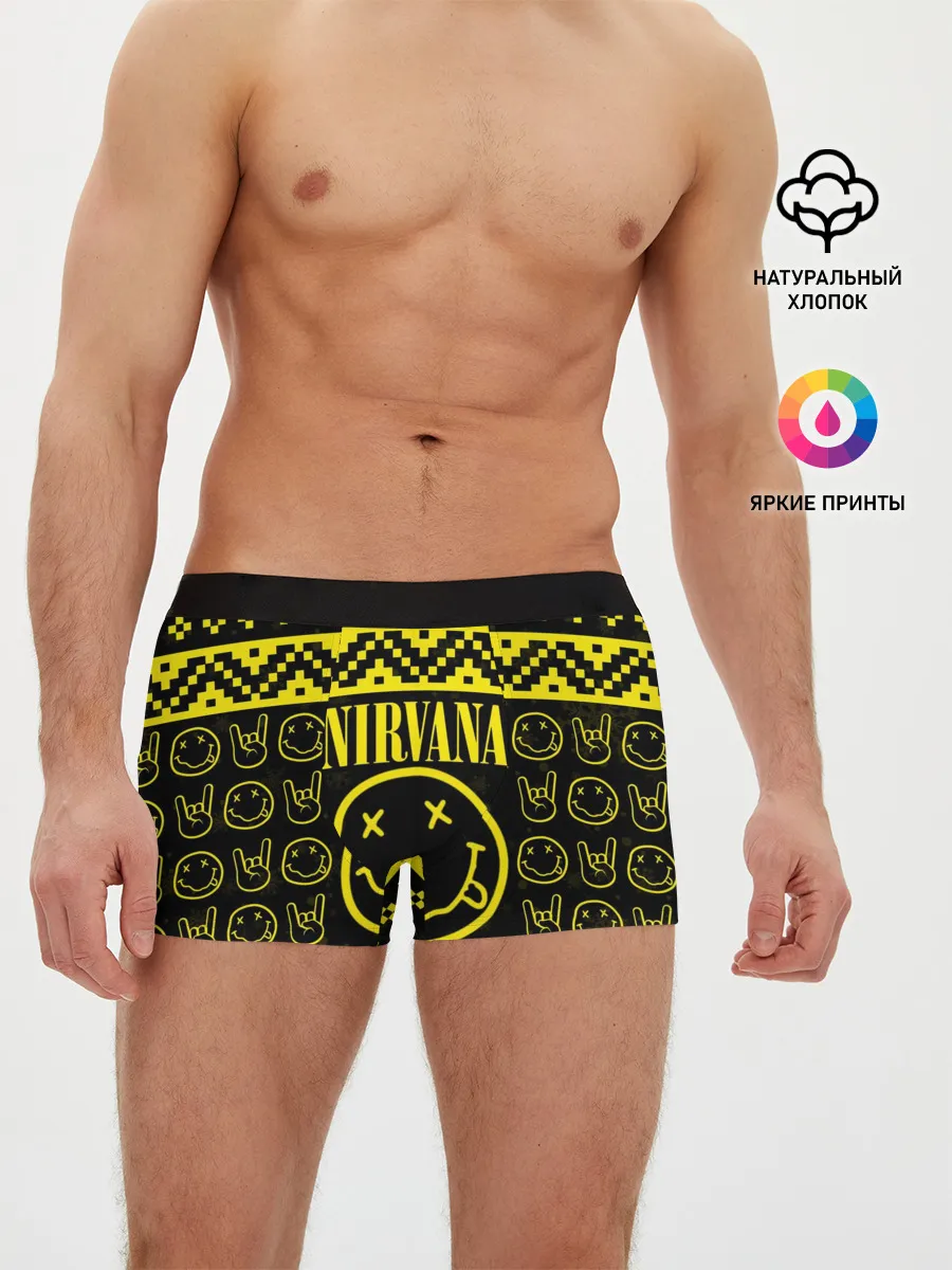 Мужские трусы боксеры / НОВОГОДНЯЯ NIRVANA