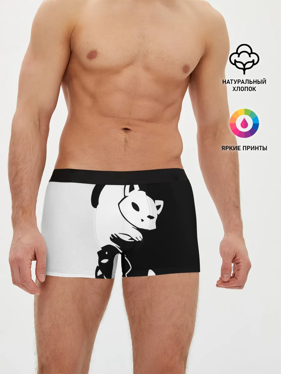 Мужские трусы боксеры / ДВА КОТА КУВЫРКАЮТСЯ.