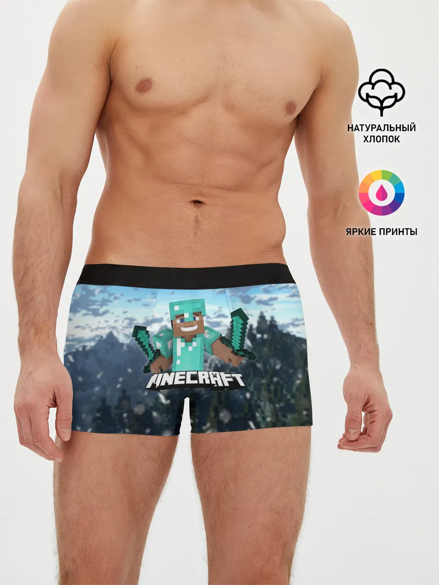 Мужские трусы боксеры / Minecraft / Майнкрафт