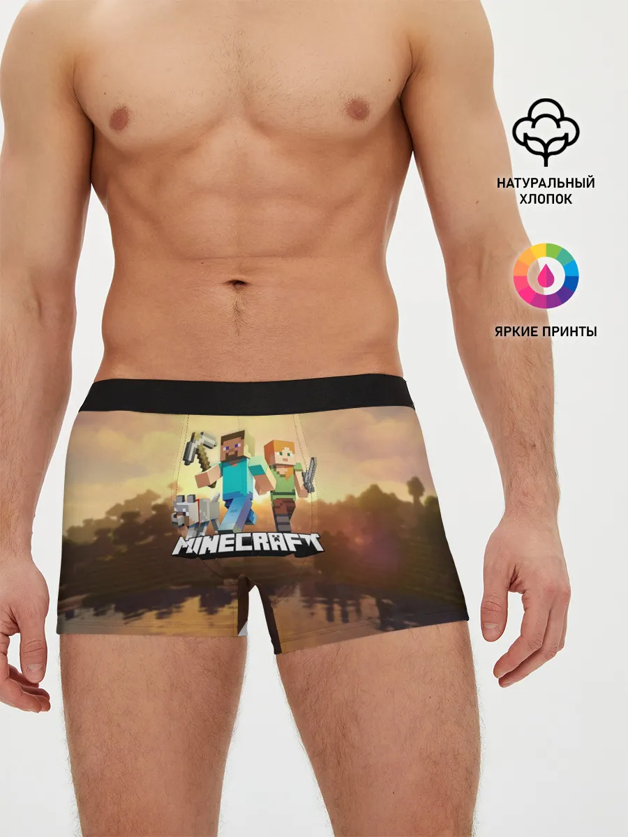 Мужские трусы боксеры / Minecraft / Майнкрафт