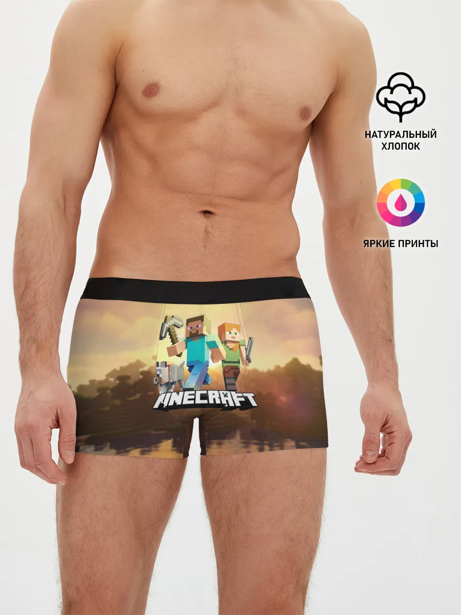 Мужские трусы боксеры / Minecraft / Майнкрафт