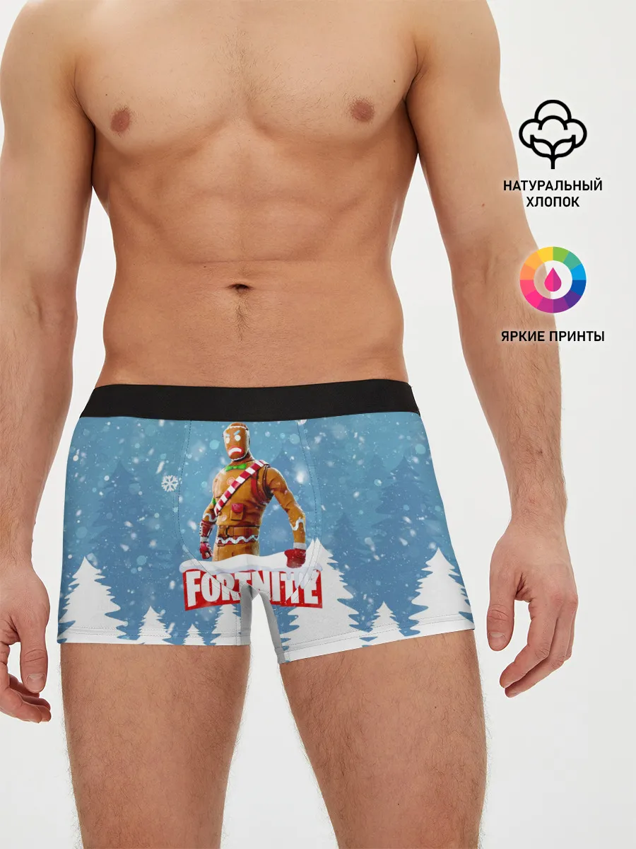 Мужские трусы боксеры / Новогодний Fortnite