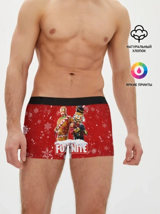 Мужские трусы боксеры / Новогодний Fortnite