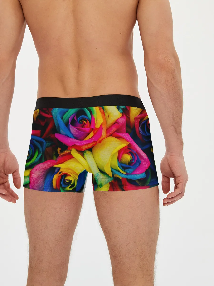 Мужские трусы боксеры / Разноцветные розы