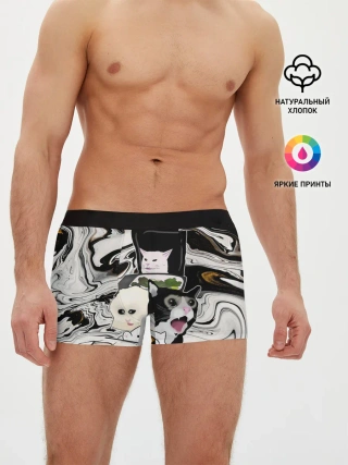 Мужские трусы боксеры / woman yelling at cat