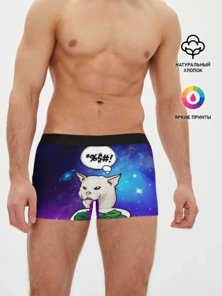 Мужские трусы боксеры / Woman yelling at a cat