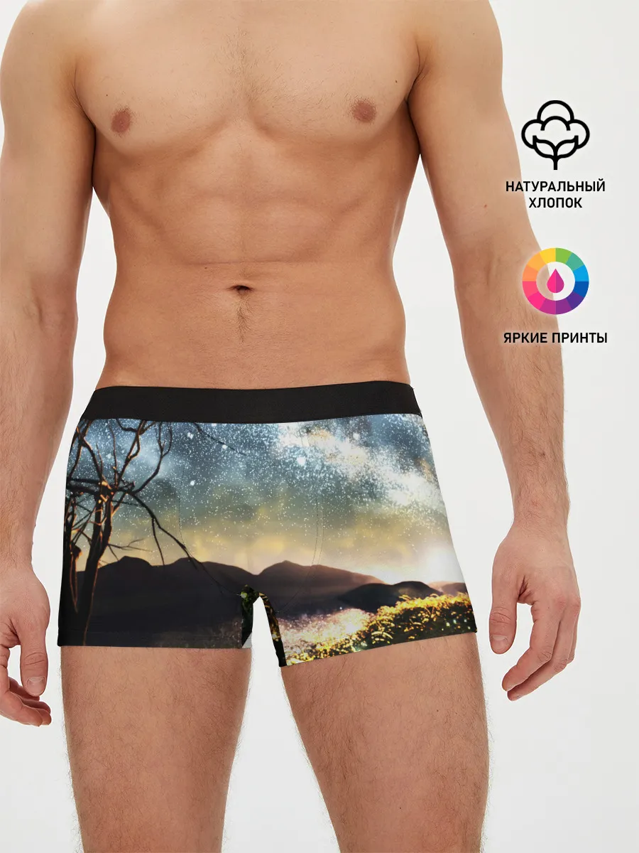 Мужские трусы боксеры / Ночь в горах