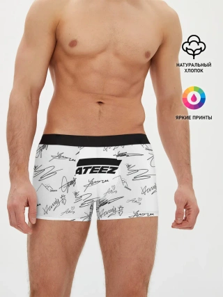 Мужские трусы боксеры / ATEEZ АВТОГРАФЫ