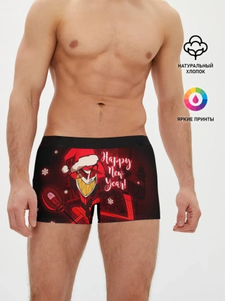 Мужские трусы боксеры / Новогодний Отель Хазбин