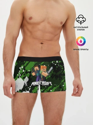 Мужские трусы боксеры / Minecraft / Майнкрафт