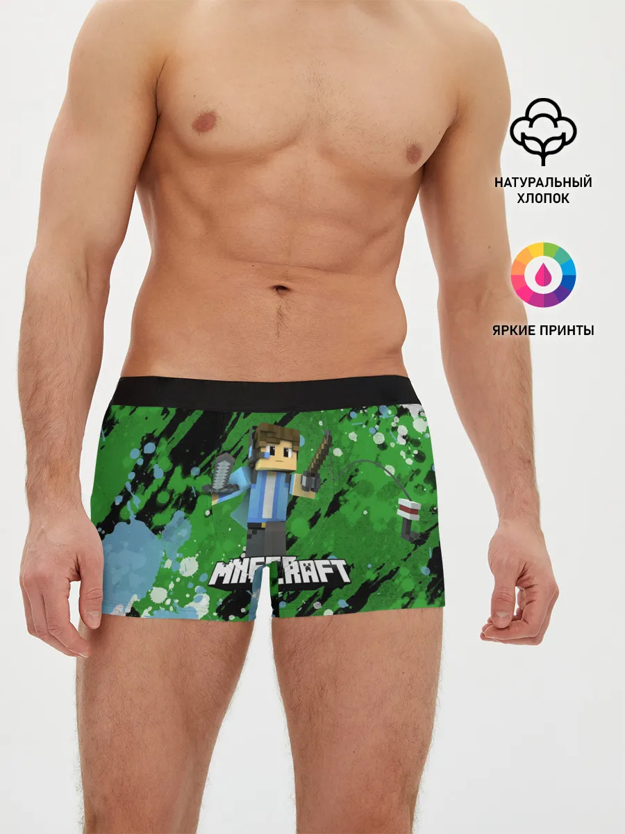 Мужские трусы боксеры / Minecraft / Майнкрафт