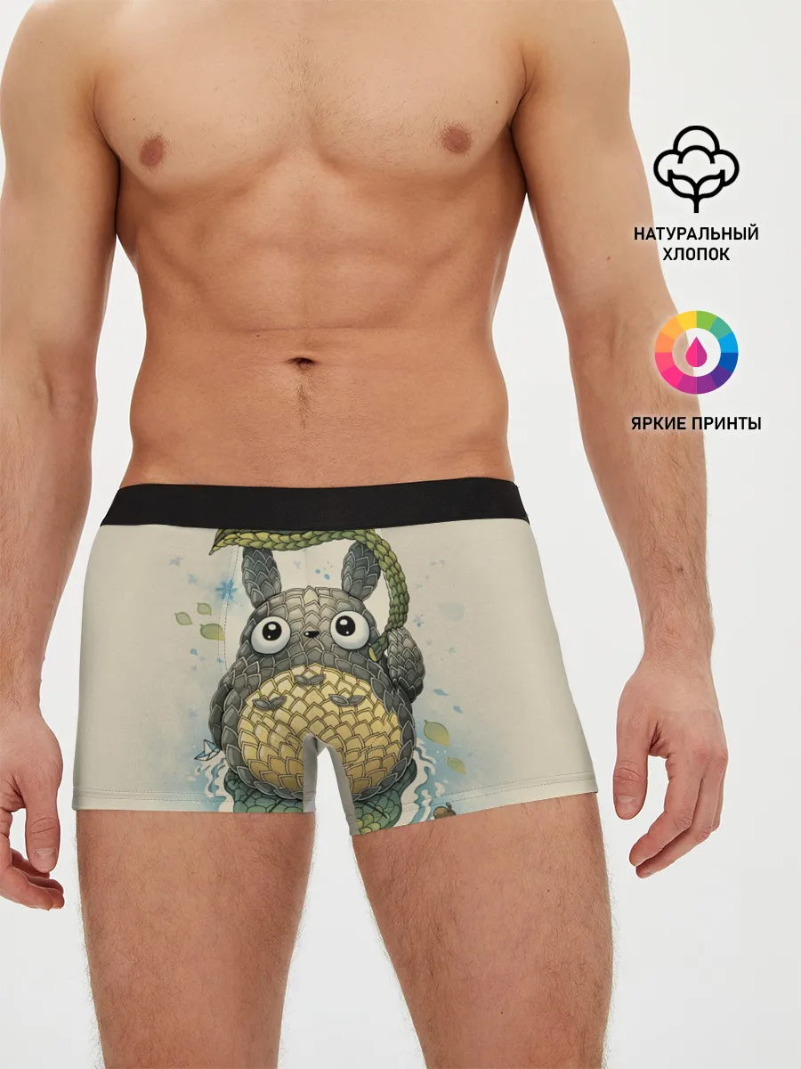 Мужские трусы боксеры / My Neighbor Totoro заяц с чешуей