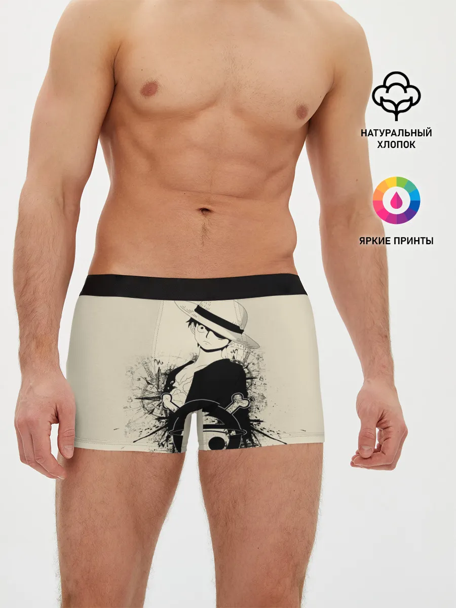 Мужские трусы боксеры / шляпа и череп One Piece